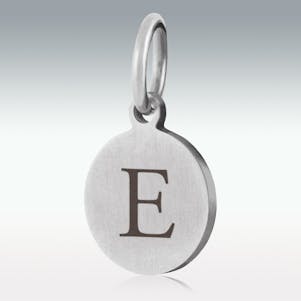 Alphabet Charm "E" for Cremation Jewelry