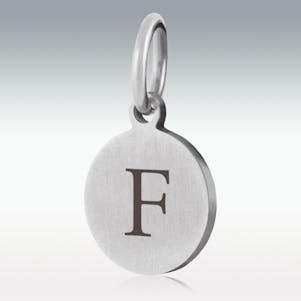 Alphabet Charm "F" for Cremation Jewelry