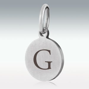 Alphabet Charm "G" for Cremation Jewelry