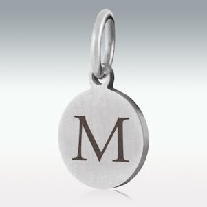 Alphabet Charm "M" for Cremation Jewelry
