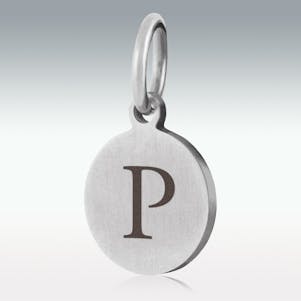 Alphabet Charm "P" for Cremation Jewelry
