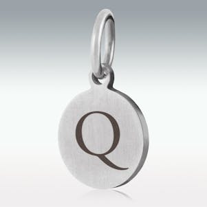 Alphabet Charm "Q" for Cremation Jewelry