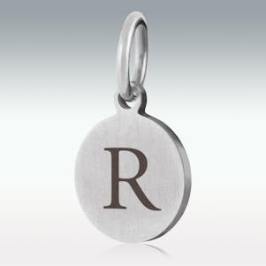 Alphabet Charm "R" for Cremation Jewelry