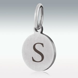 Alphabet Charm "S" for Cremation Jewelry