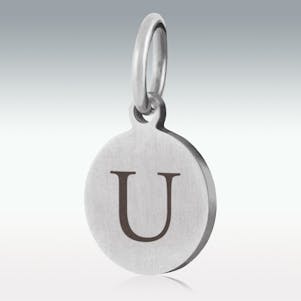 Alphabet Charm "U" for Cremation Jewelry