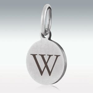 Alphabet Charm "W" for Cremation Jewelry