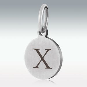 Alphabet Charm "X" for Cremation Jewelry