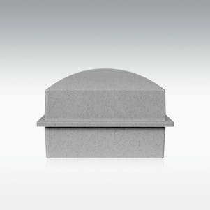 Crowne Vault Compact Urn Container - Gray - Engravable Plaque