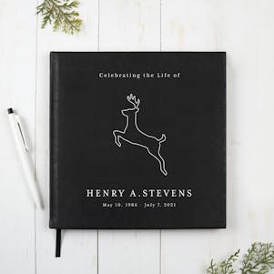 Personalized Large Artwork Funeral Guest Book