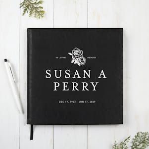 Personalized Small Artwork Funeral Guest Book