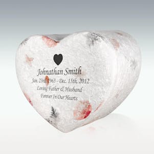 Floral Heart Shaped Unity Biodegradable Cremation Urn
