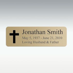 Engraved Plate - Rounded Corners - 7/8" x 2-3/4"