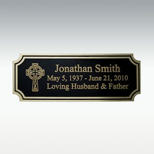 Engraved Plate - Notched Corners - 1-1/2" x 4"