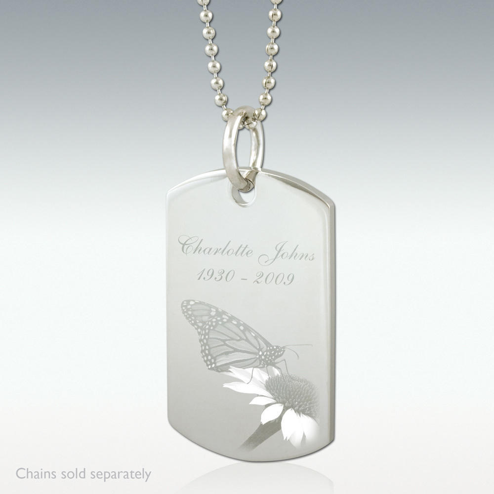 AOL Special - Engraved Butterfly Handprint Necklace