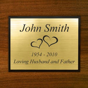 The Perfect Gold Flat Plaque - Personalized Engraving