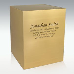 Bronze Cube Cremation Urn - Engravable