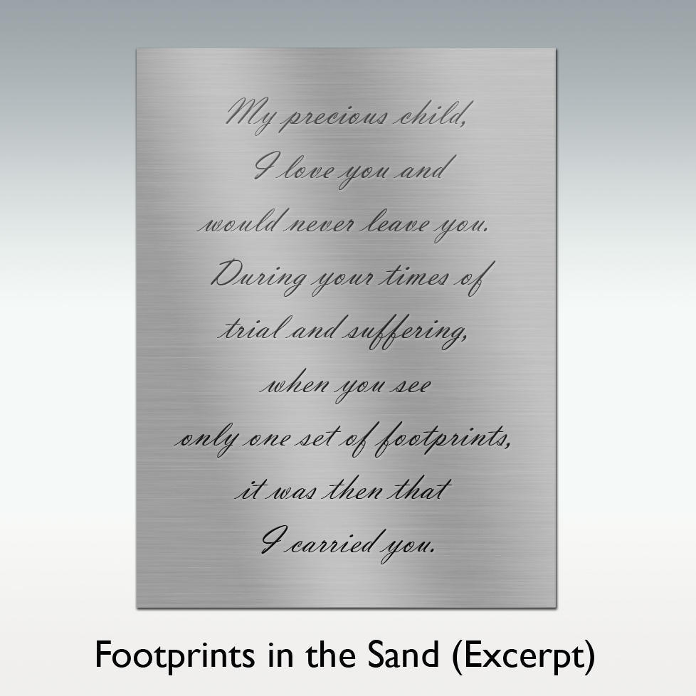 Rotating Memories Poem Plaque Insert - Perfect Memorials