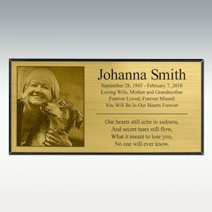 The Perfect Urn Vault Gold Flat Plaque Only - Personalize