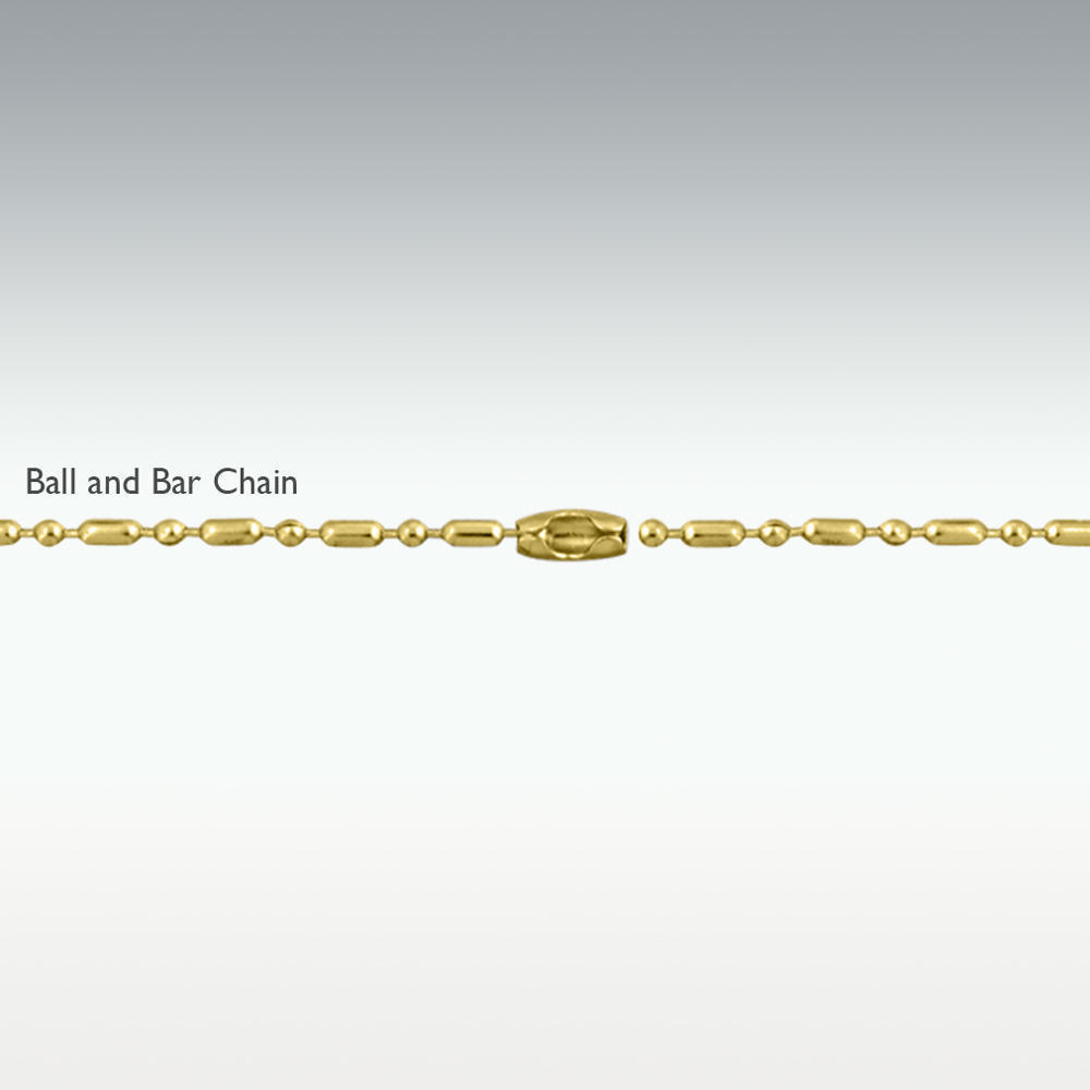 Gold Ball and Bar Chain - 24