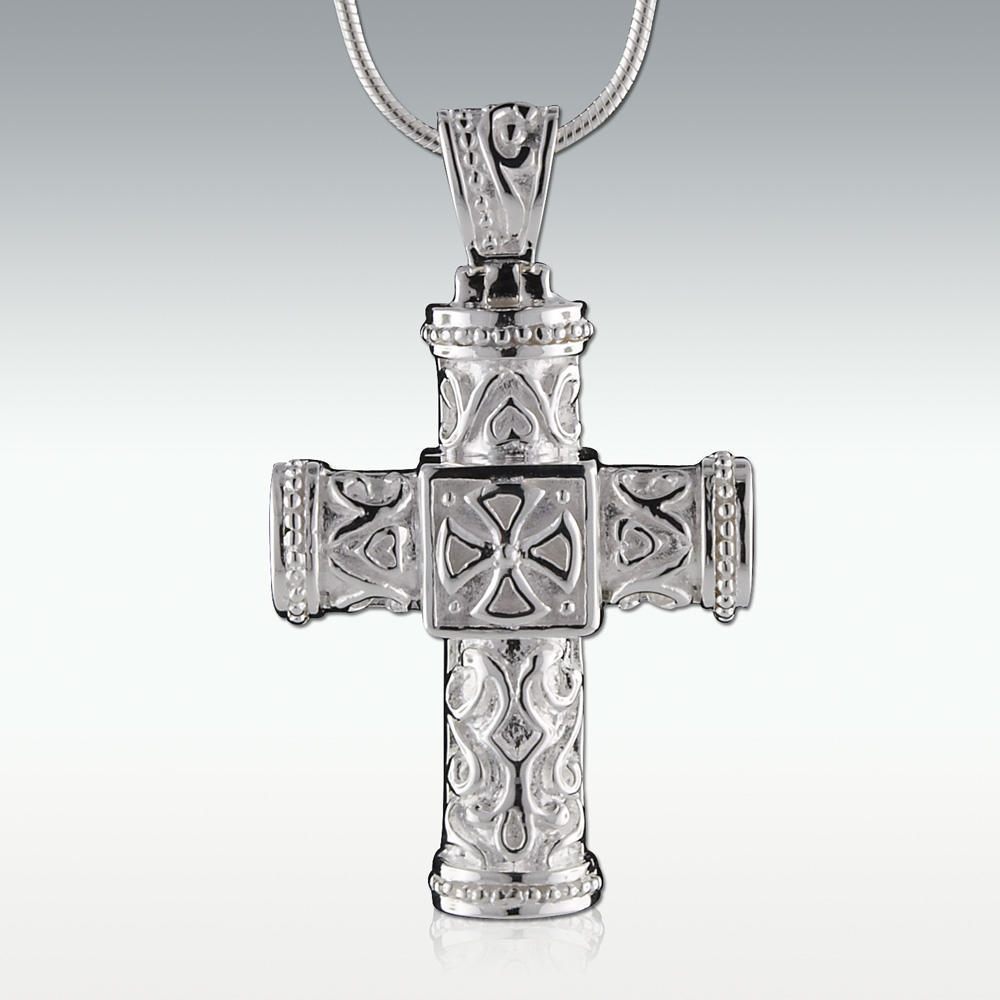 Sterling silver store cross cremation jewelry