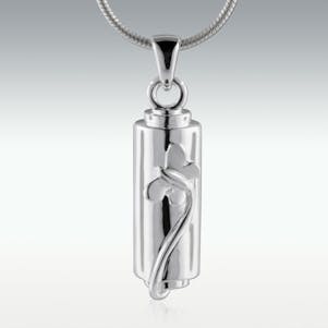 Fluttering Butterfly Cylinder Platinum Cremation Jewelry