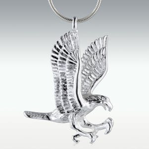 Eagle 14k White Gold Cremation Jewelry