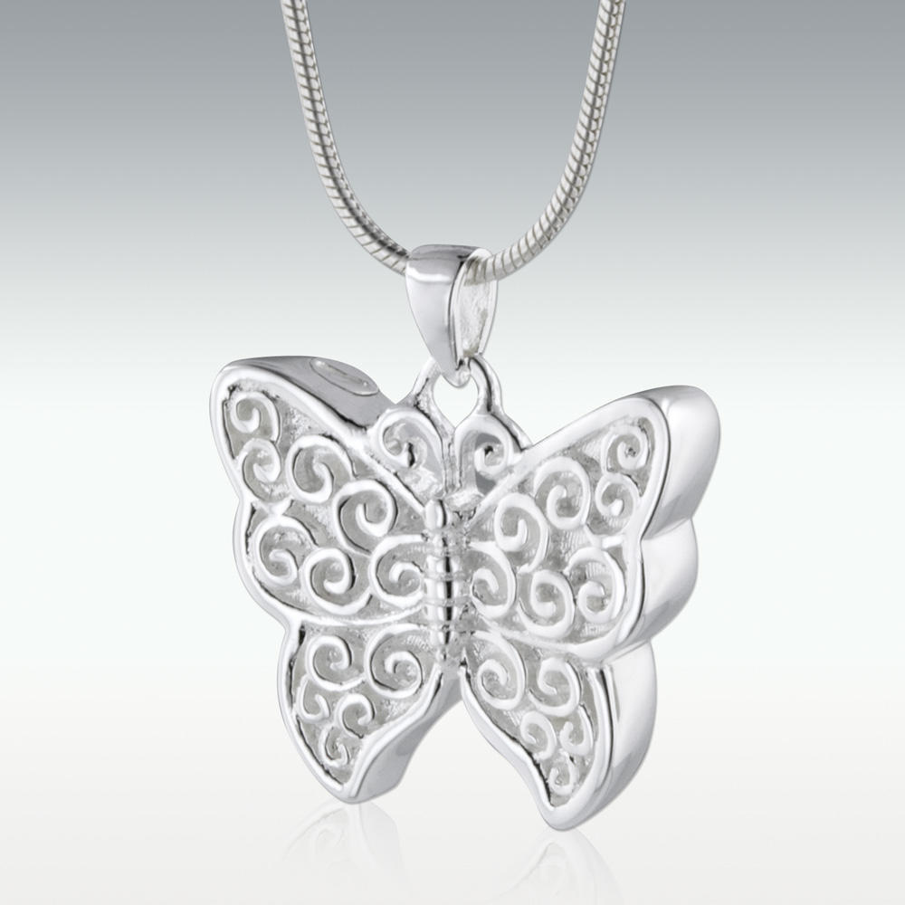 Classic Heart Sterling Silver Cremation Jewelry - Perfect Memorials