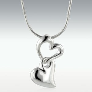 Sustaining Love 14k White Gold Cremation Jewelry - Engravable
