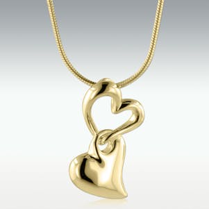 Sustaining Love Solid 14k Gold Cremation Jewelry - Engravable