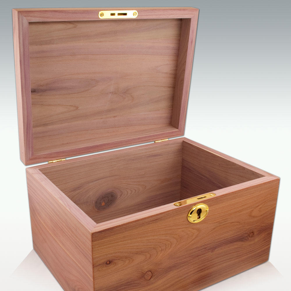 Large Cedar Wood Cremation Urn Perfect Memorials