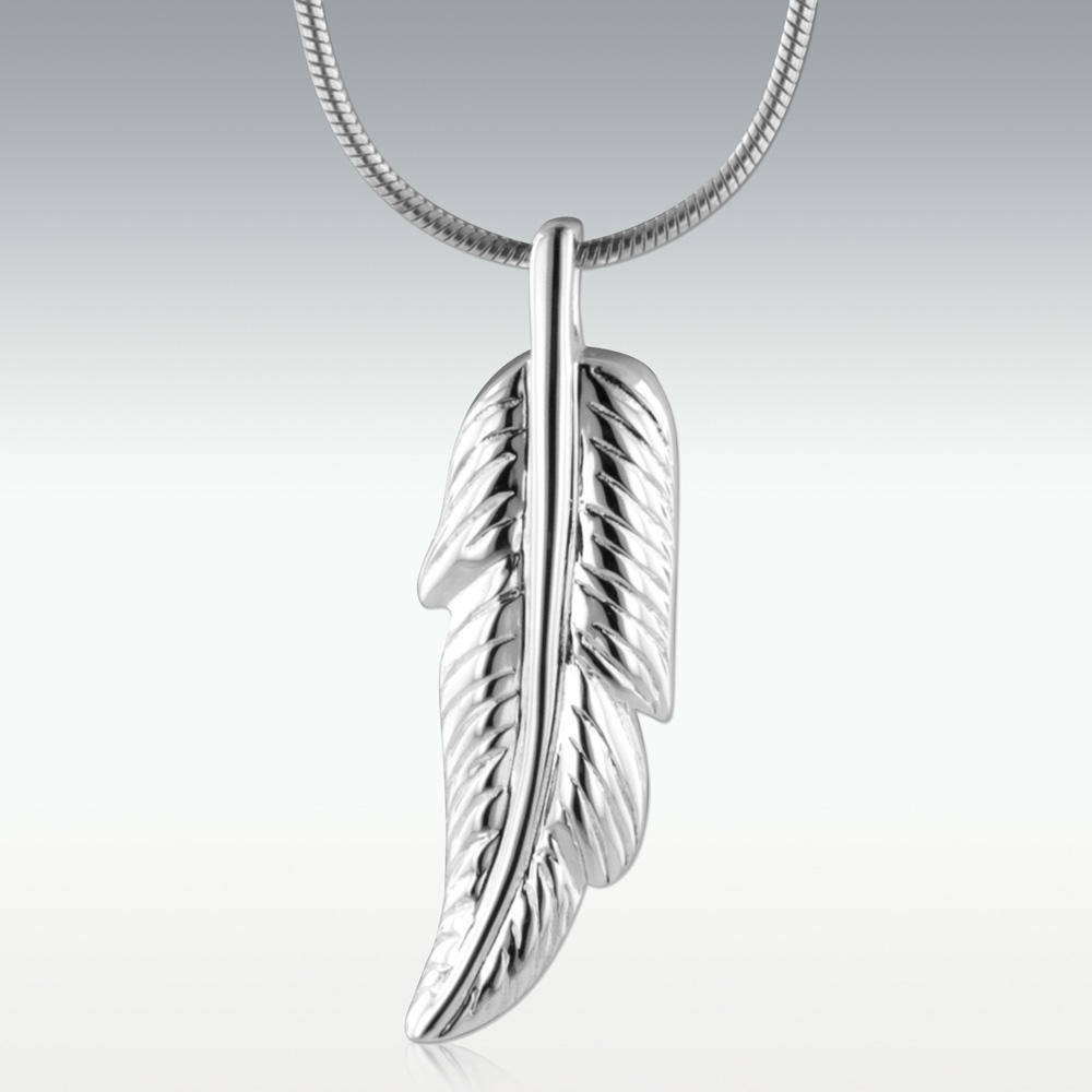 feather urn necklace