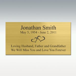 1-1/2" x 3" - Classic Gold Engraved Plate
