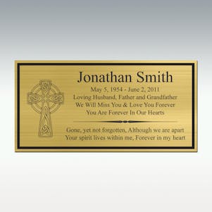 2-1/4" x 4-1/2" - Classic Gold Engraved Plate