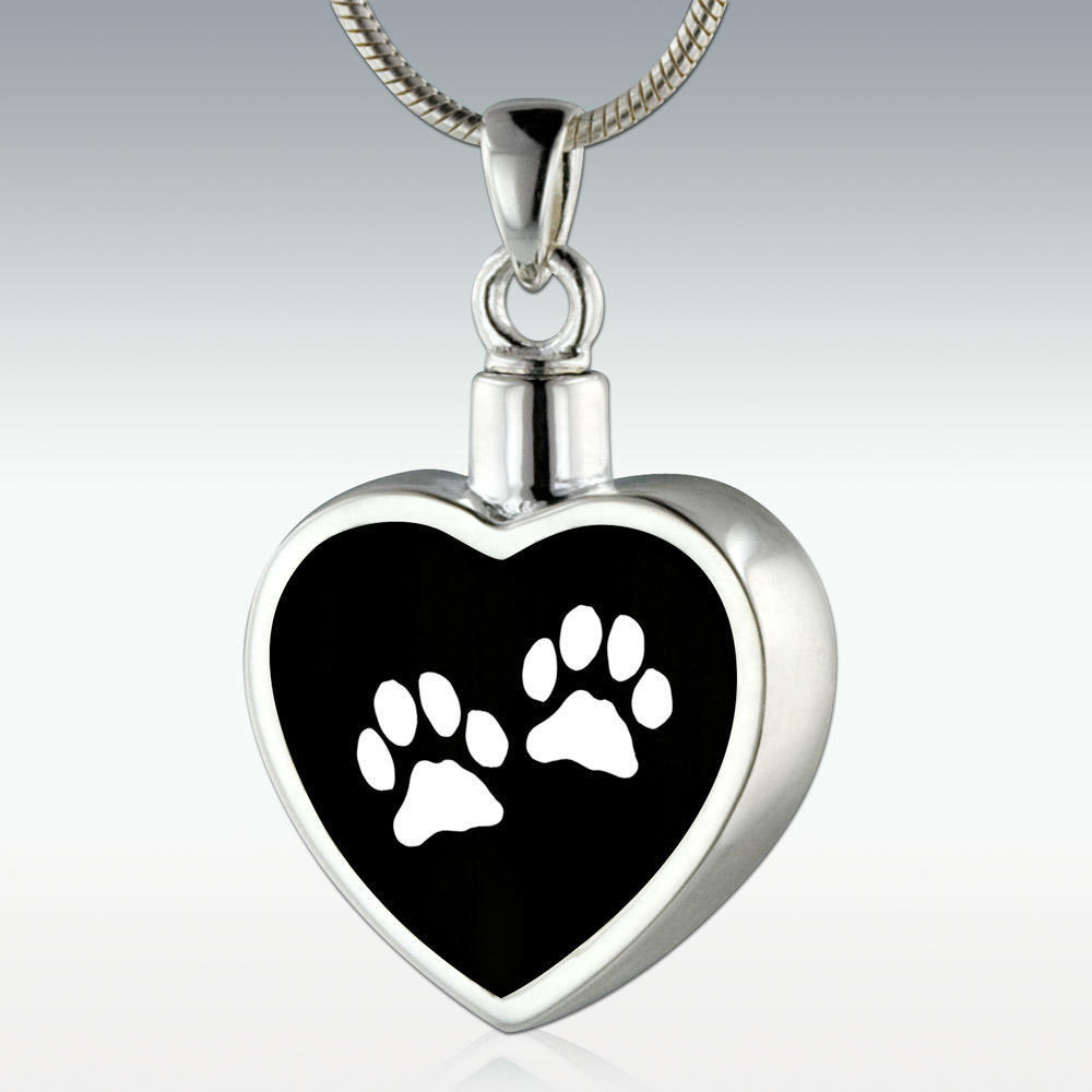 Angel Wings Paw Print Necklace, Angel Wings Charm, Paw Print Heart Necklace,  Cat Dog Lovers Jewelry Memorial Gifts - AliExpress