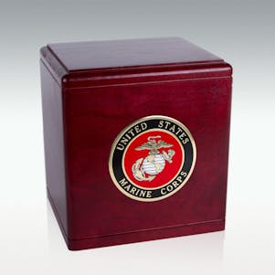 Rosewood Freedom Military Cremation Urn w/ Medallion-Engravable